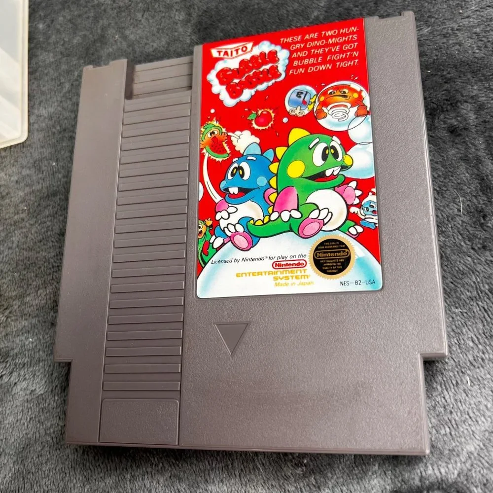 Nintendo NES Bubble Bobble Game Case Instruction Book Circle Seal Working